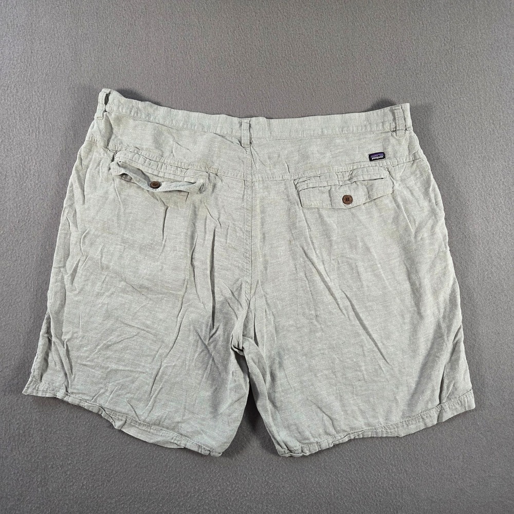Patagonia Shorts Mens 40 Grey Hemp Organic Cotton Back Step Lightweight 9" - Picture 6 of 6